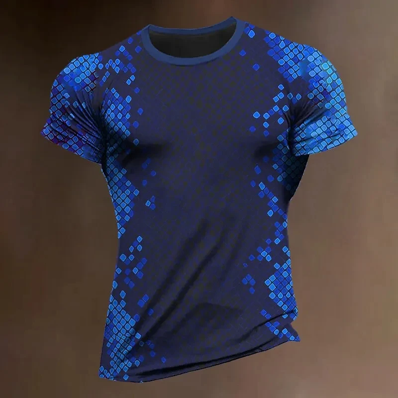 Мужская спортивная футболка летние облегающие Топы с коротким рукавом