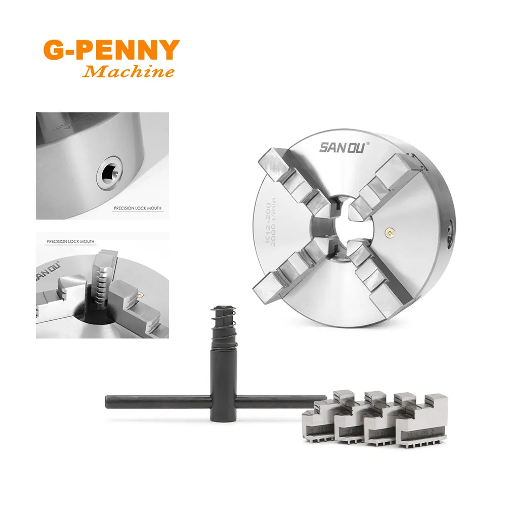 G-PENNY SANOU K12 4-кулачковый патрон 130 мм Самоцентрирующийся ручной для