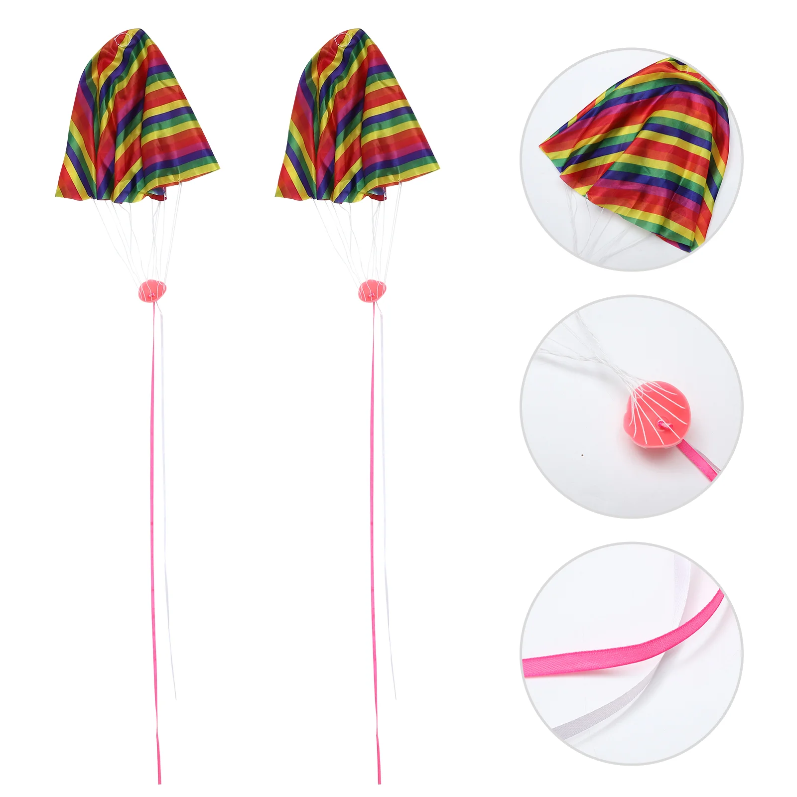 

2 Pcs Outdoor Throwing Mini Parachute Toy Hand Toys Educational Plaything Cartoon Umbrella