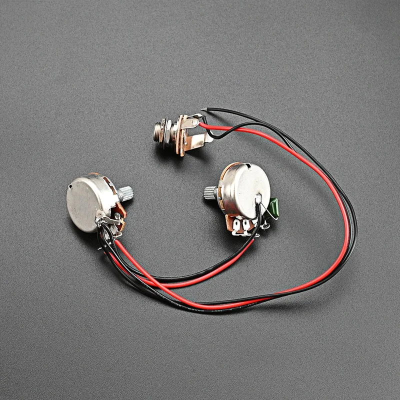 

1 Set Bass Wiring Harness 250K 1V1T Jack For Precision Electric Bass Parts