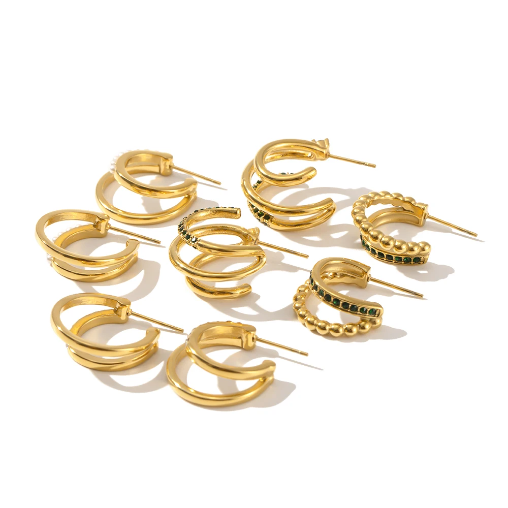 Youthway изысканные роскошные блестящие Многослойные серьги из нержавеющей стали с