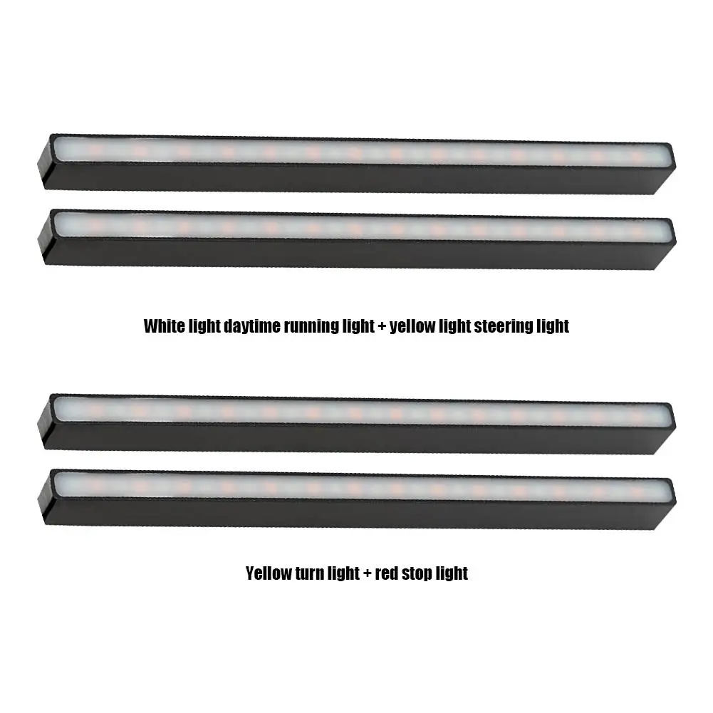 

2pcs Car LED Strips Hot Selling Dual Color 29 LED Amber Sequential Flowing Turn Signal White DRL Daytime Running Light