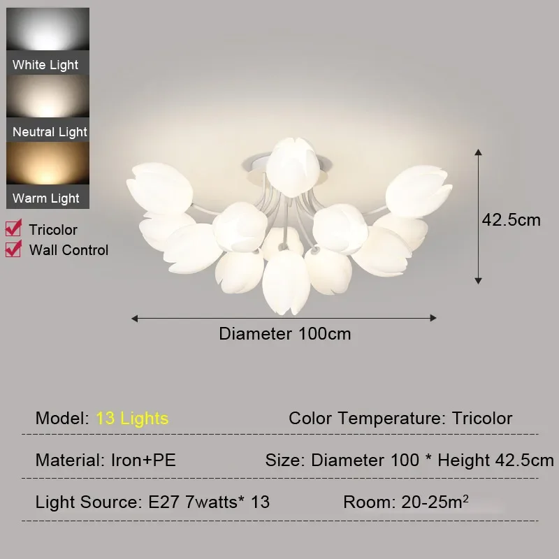 

MZISOSOD Потолочная люстра белая для спальни