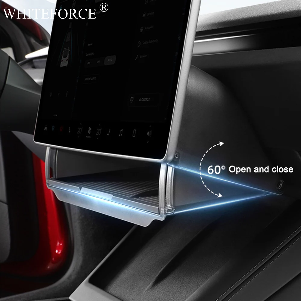 Для Tesla Model 3 Highland 2024 центральный лоток для хранения под экраном открывающийся и