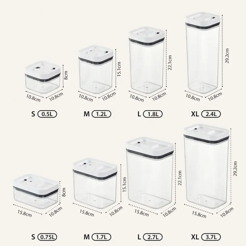 4 шт./набор прозрачные герметичные контейнеры для хранения продуктов
