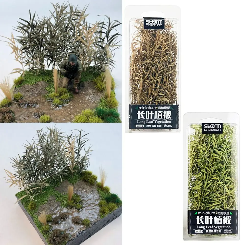 

Accessories Fairy Garden Railway Scenery Miniature Reed Long Leaf Grass Cluster Sand Table Vegetation Micro Landscape