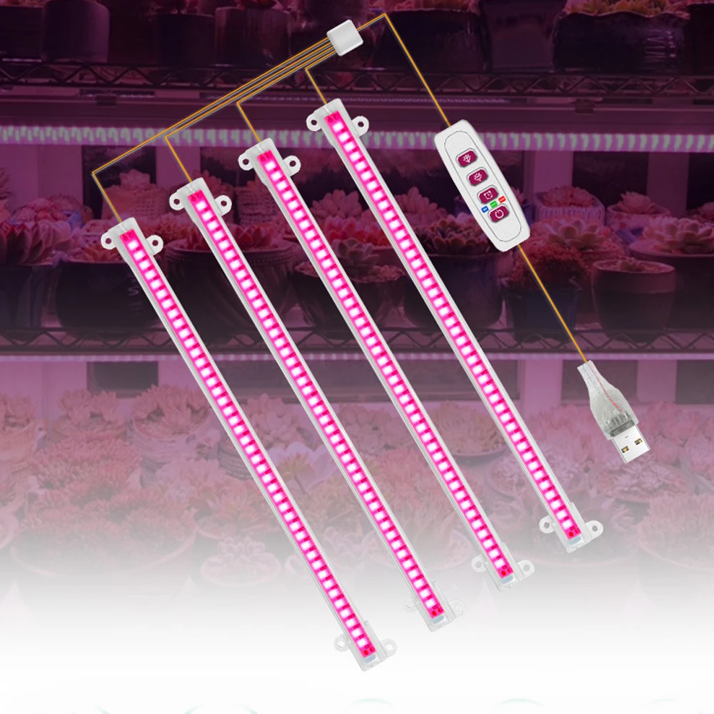 

Светодиодная фитолампа полного спектра с таймером и USB-портом