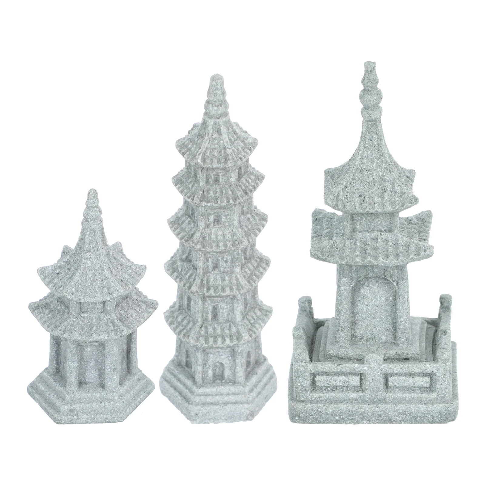 

Pagoda Miniature Statue Tower Garden Lantern Decor Japanese Chinese Zen Mini Decoration Figurines Shui Feng Fairy Stone