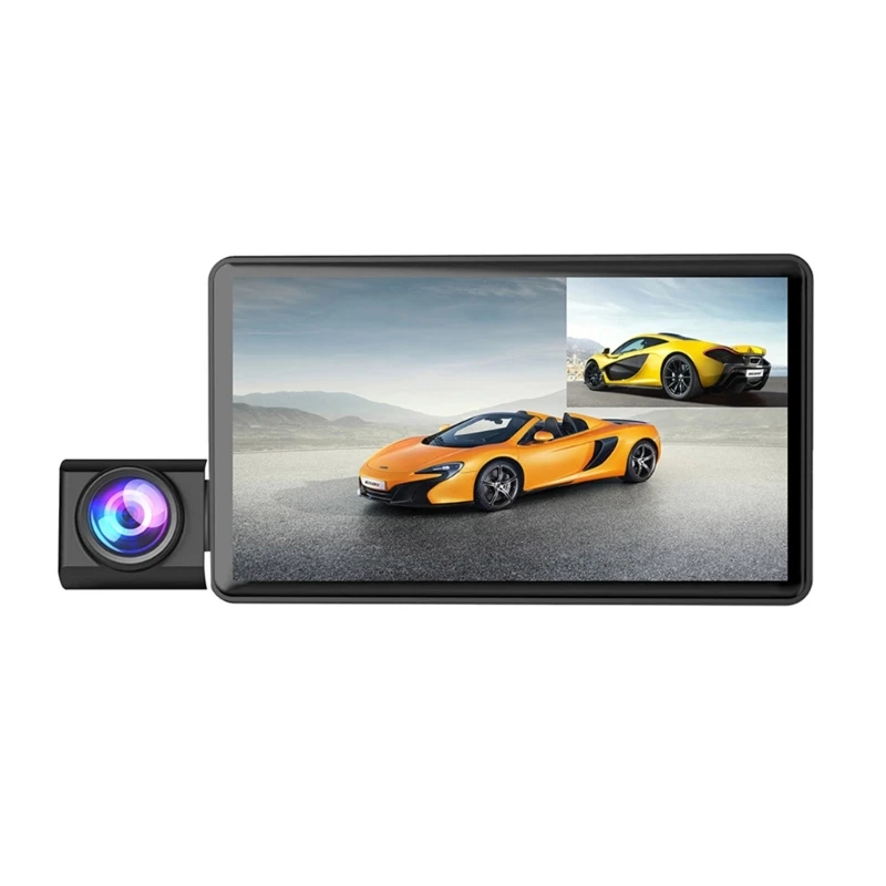 

D7WD 1080P Dash Camera with IR Night Parking Monitor Front Rear Camera 4-inch Large Screen 170° Wide Angle for Car