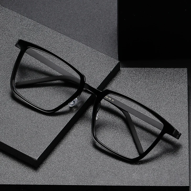 Мужские винтажные очки в оправе из титана и ацетата