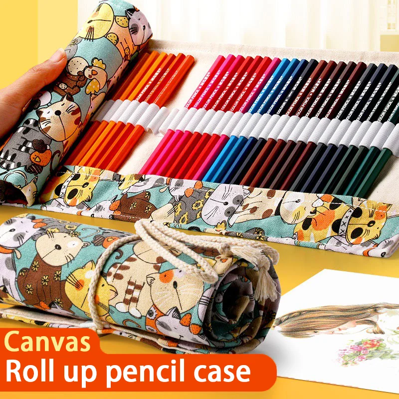 

Kawaii Cat Pencil Case for Art Brushes Makeup Brushes Bag Pencil Cases for Office Estuches Escolares Pencil Box for Kids School