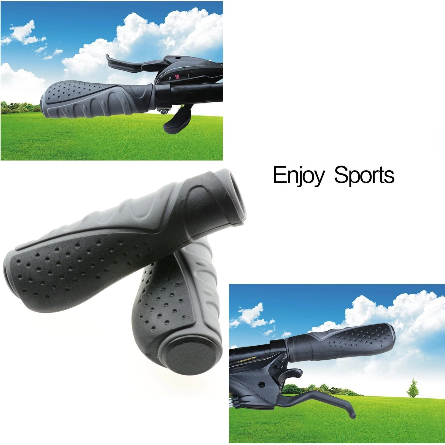 

MTB Bike Super Soft Single-sided Locking Handlebar Cover Bicycle Handle Bar Grips MTB Texture Non-slip Cycling Accessories