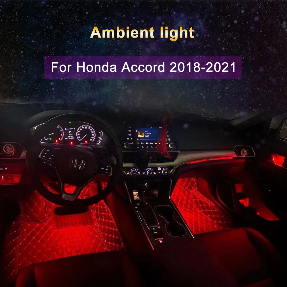 

Автомобильный окружающий свет для Honda Accord 2018-2021, внутренняя дверная ручка, декоративсветильник свет, атмосферная лампа