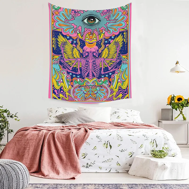 Butterfly Tapestry Wall Hanging Moth Bedroom Decor Tapiz Decoracion Pared Art Tapisserie Mural Aesthetic Boho Home Room Cloth