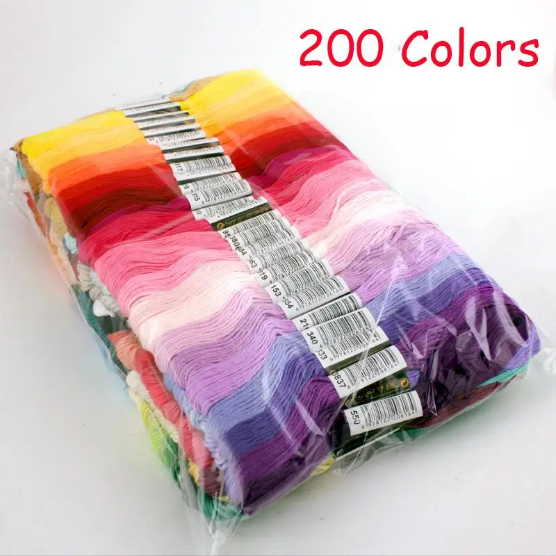 

Cross Stitch Cotton Embroidery Thread Floss Sewing Skeins Craft Not Repeat 24/50/100/150/200/250/447 Pieces 8 M Per Branch