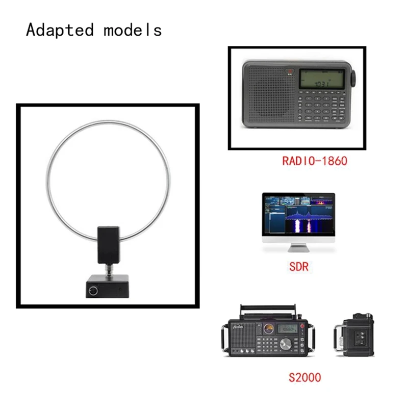 GA450 Loop Antenna SDR Short Medium Wave Radio Antenna SW 2.30-30 Mhz MW 522-1710 Khz Standard Type-C Charging Port