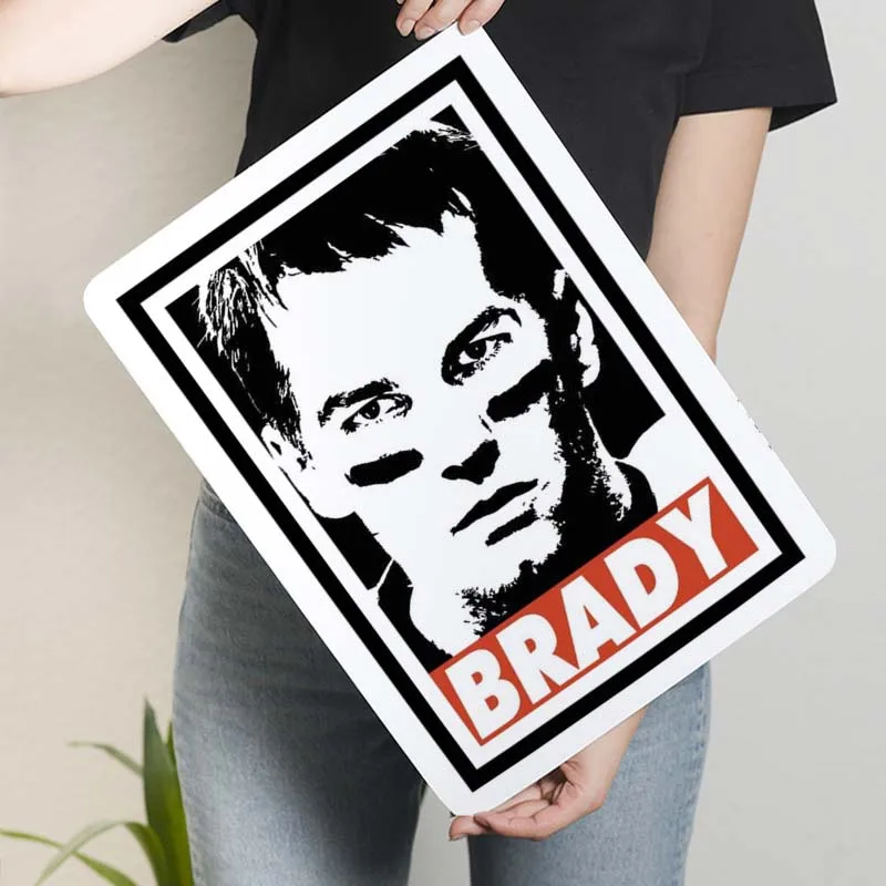 Знак Тома Брэди персонализируемый спортивный плакат ретро металлические