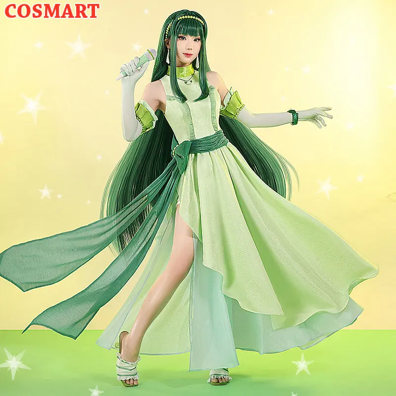 

COSMART Mermaid Melody Pichi Pichi Pitch Toin Rina Green Gorgeous Dress Uniform Cosplay Costume Women Halloween Party Outfit New