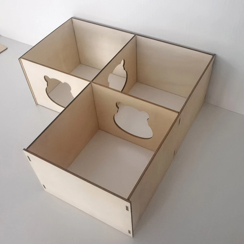 Деревянный домик для хомяков небольшое убежище с несколькими камерами место