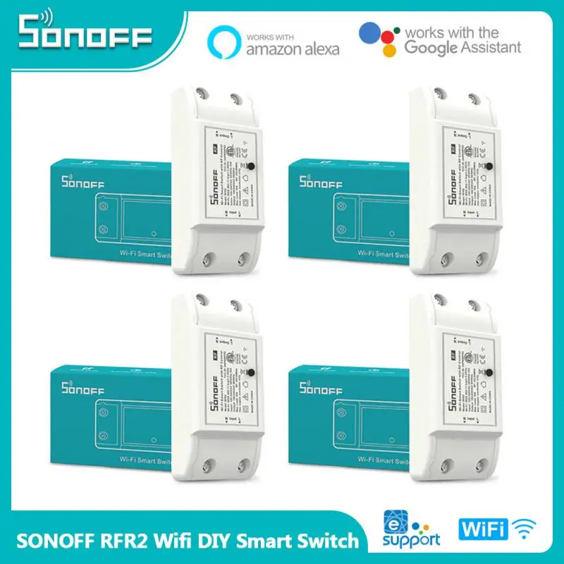 

SONOFF RFR2 Wifi DIY Smart Switch With RF Receiver eWelink APP Remote Control Switch Smart Home Works With Alexa Google Home