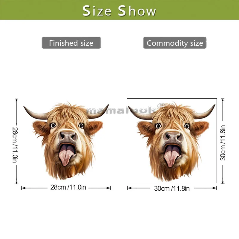 Самоклеящаяся декоративная настенная наклейка в виде коровы для ванной комнаты