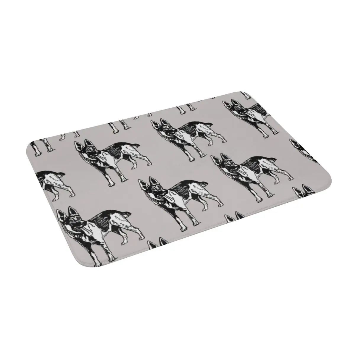 

German Shepherd Dog 24" X 16" Non Slip Absorbent Memory Foam Bath Mat for Home Decor/Kitchen/Entry/Indoor/Outdoor/Living Room