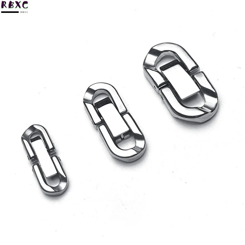 

Rbxc Straight Stainless Steel Jewelry Buckle Cuba Chain Buckle Manual Clip U-shaped Jewelry Buckle 6mm8mm10mm Buckle