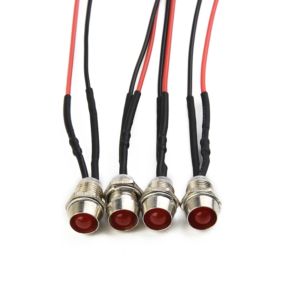 

Brand New LED Indicator LED Light Bulb Light Bulb Truck 10pcs/set Warn Light 12V Waterproof 8mm Boat Delicate Replacement