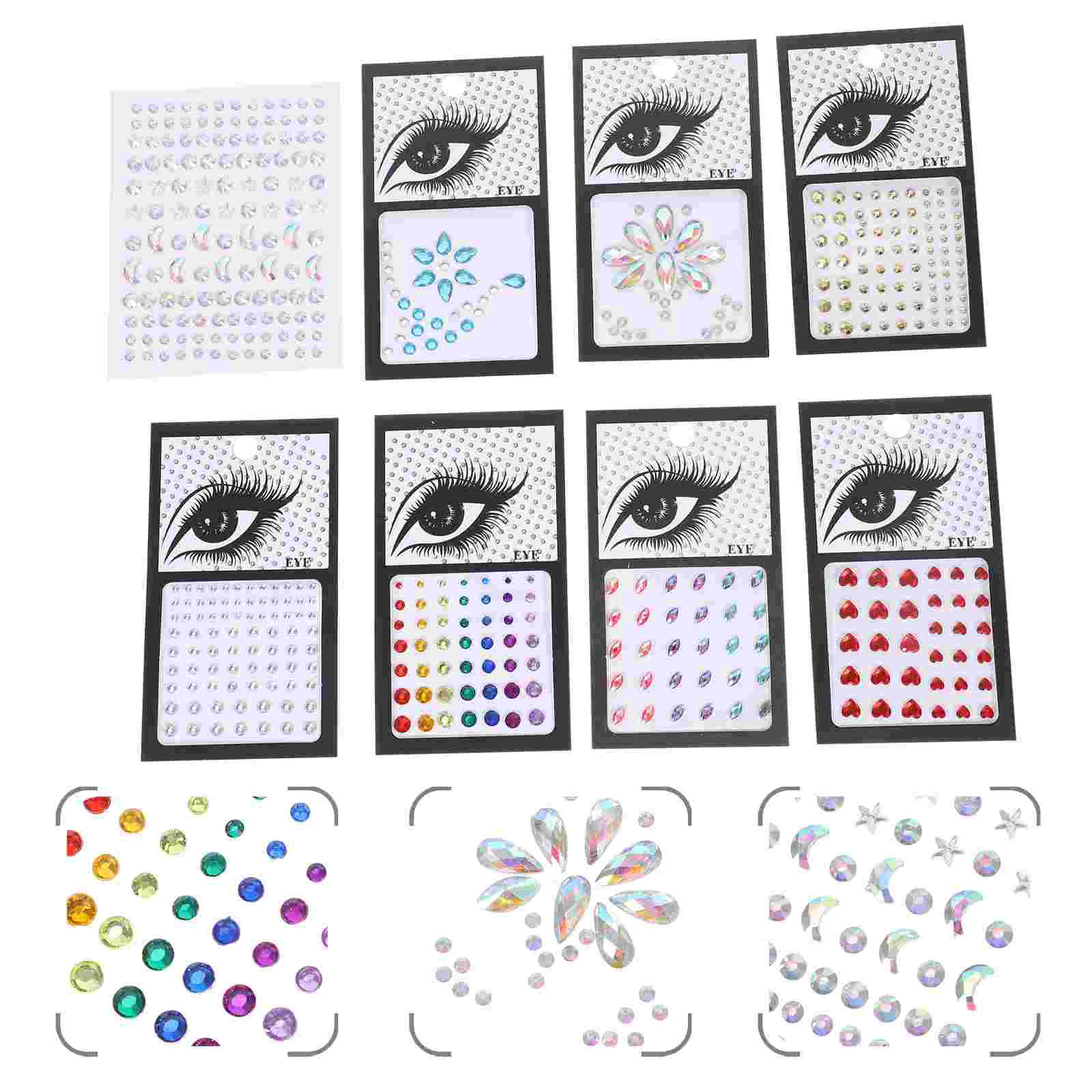 

Facejewels Stickers Rhinestones Rhinestone Mermaid Makeup Crystal Sticker Body Eye Nail Decalsfacial Stickjewelfestivaladhesive