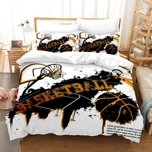 Basketball Bedding Set Kids King Queen Size Duvet Cover 3d Bedclothes Sports Man Bed In A Bag (no Be in Pakistan