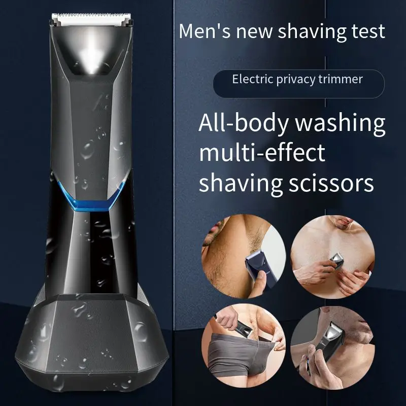 

Men's Electric Private Trimmer Whole Body Multipurpose Shaver Washed Shaver Body Hair Clipper USB Charging with LED Lighting