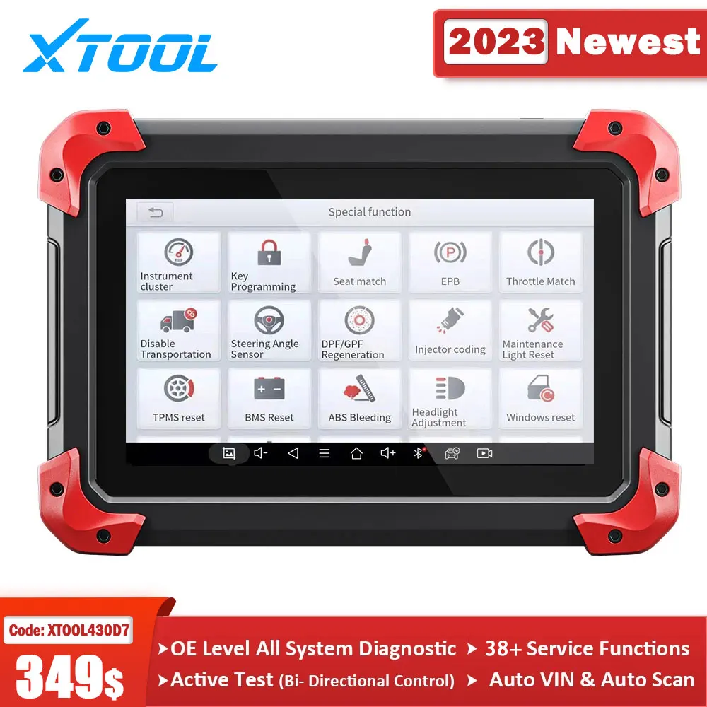 Инструмент Диагностический XTOOL D7 OBD2 для всех автомобилей, считыватель кодов, ключевой программатор, автоматический Vin с 36 + функциями сброса, активный тест