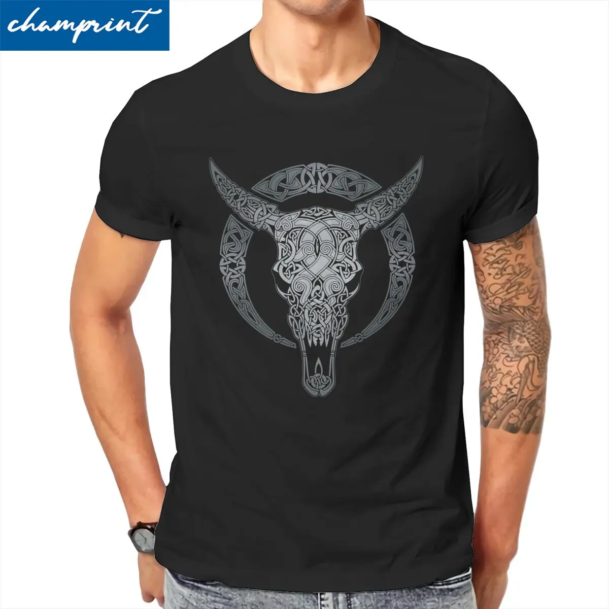 

Jotunheimr Vikings Valhalla Odin Men's T Shirts Funny Tee Shirt Short Sleeve O Neck T-Shirts 100% Cotton Printed Clothes