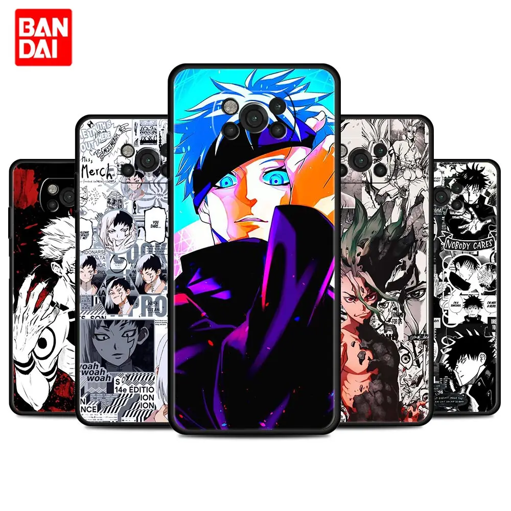 

Jujutsu Kaisen Poster Case for Xiaomi Mi Poco X3 NFC F3 Redmi Note 9s 9 9A 9C 8 10 11 9T 8T 10T K40 Pro Plus Back Cover Silicone