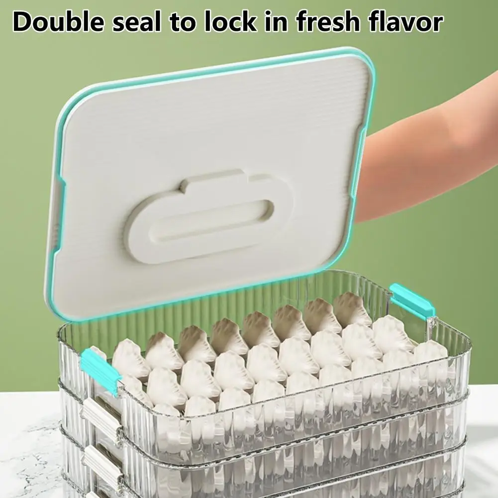 

Universal Moisture-Proof Heat-resistant Household Food Storage Holder Timekeeping Dumpling Storage Box for Restaurant
