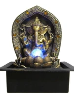 god ganesha lucky water fountain buddhism ornaments meditation helps feng shui tabletop indoor air humidifier home decoration
