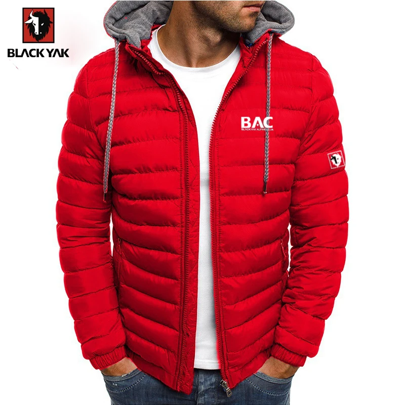Men Brand BLACKYAK Padded Bomber Jacket Coat Streetwear Graffiti Jacket Parka Cotton Harajuku Winter Down Jacket Coat Outwear