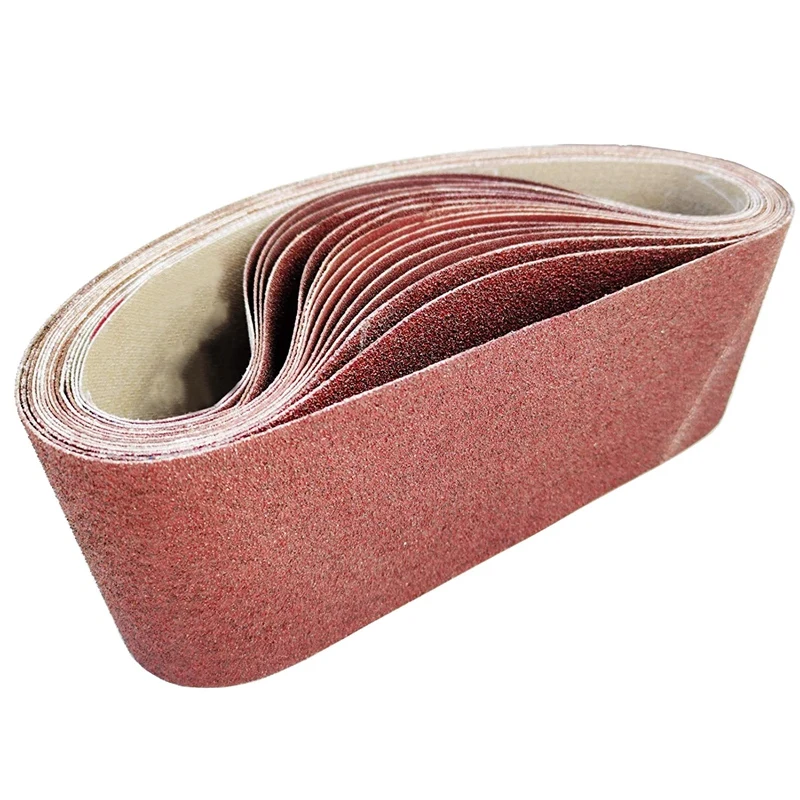 

4-Inch X 24-Inch Aluminum Oxide Sanding Belts, 80/120/150/240/400 Assorted Grits For Belt Sander, 15-Pack