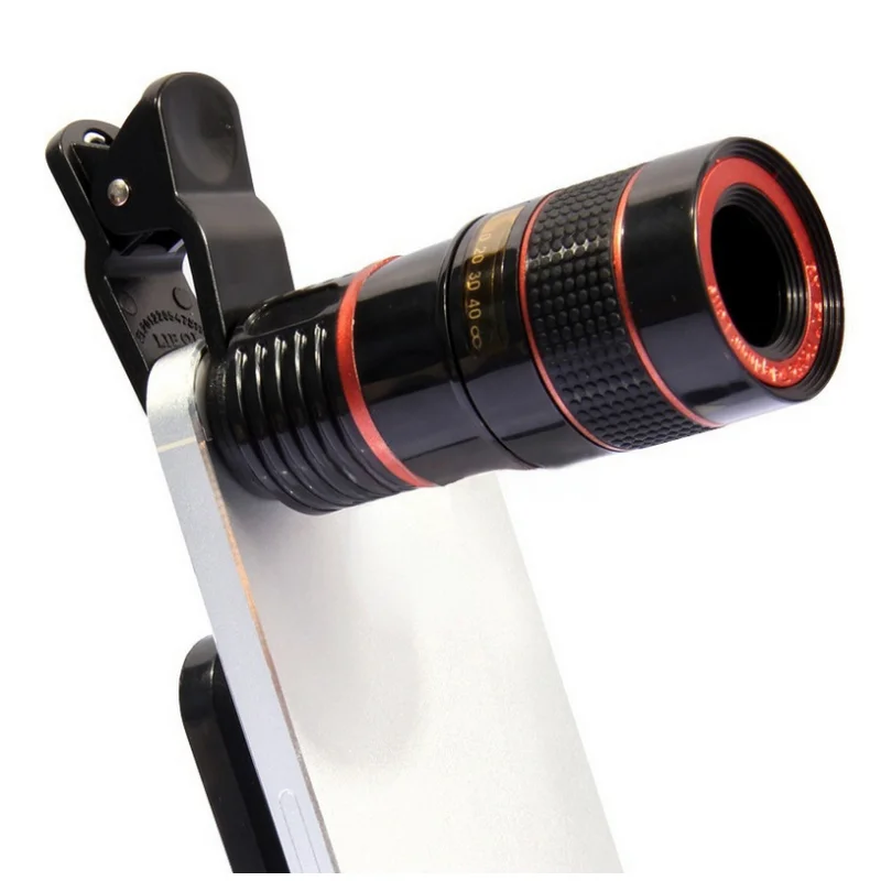 

Mini Telephoto Phone Lens 8X/12X Optical Zoom fits for Most Types of Phones for Travel Photography Hunting Camping Outdoor Tools