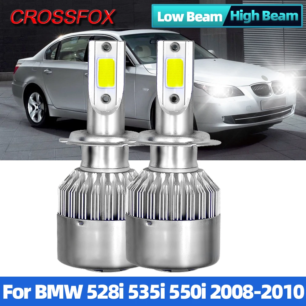 

2Pcs LED 12000LM LED Bulb Auto Car Headlight 6000K CSP Chip Car Light 12V H7 Led Headlamps For BMW 528i 535i 550i 2008-2010