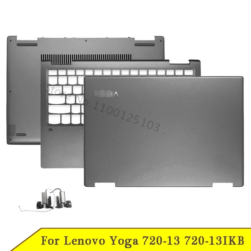 

NEW For Lenovo Yoga 720-13 720-13IKB Series Laptop LCD Back Cover Palmrest Bottom Case Hinges With Aerial A C D Cover Grey