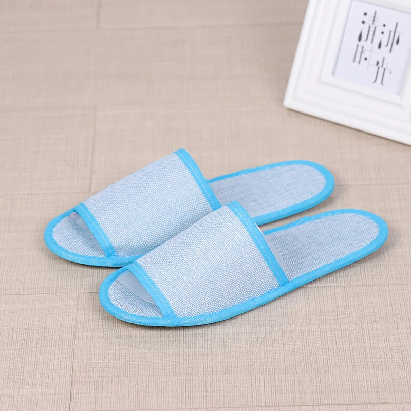 1 Pair Simple Home Slipper Men Women Travel Spa Portable Folding Disposable Slipper House Home Guest Indoor Slippers Big Size