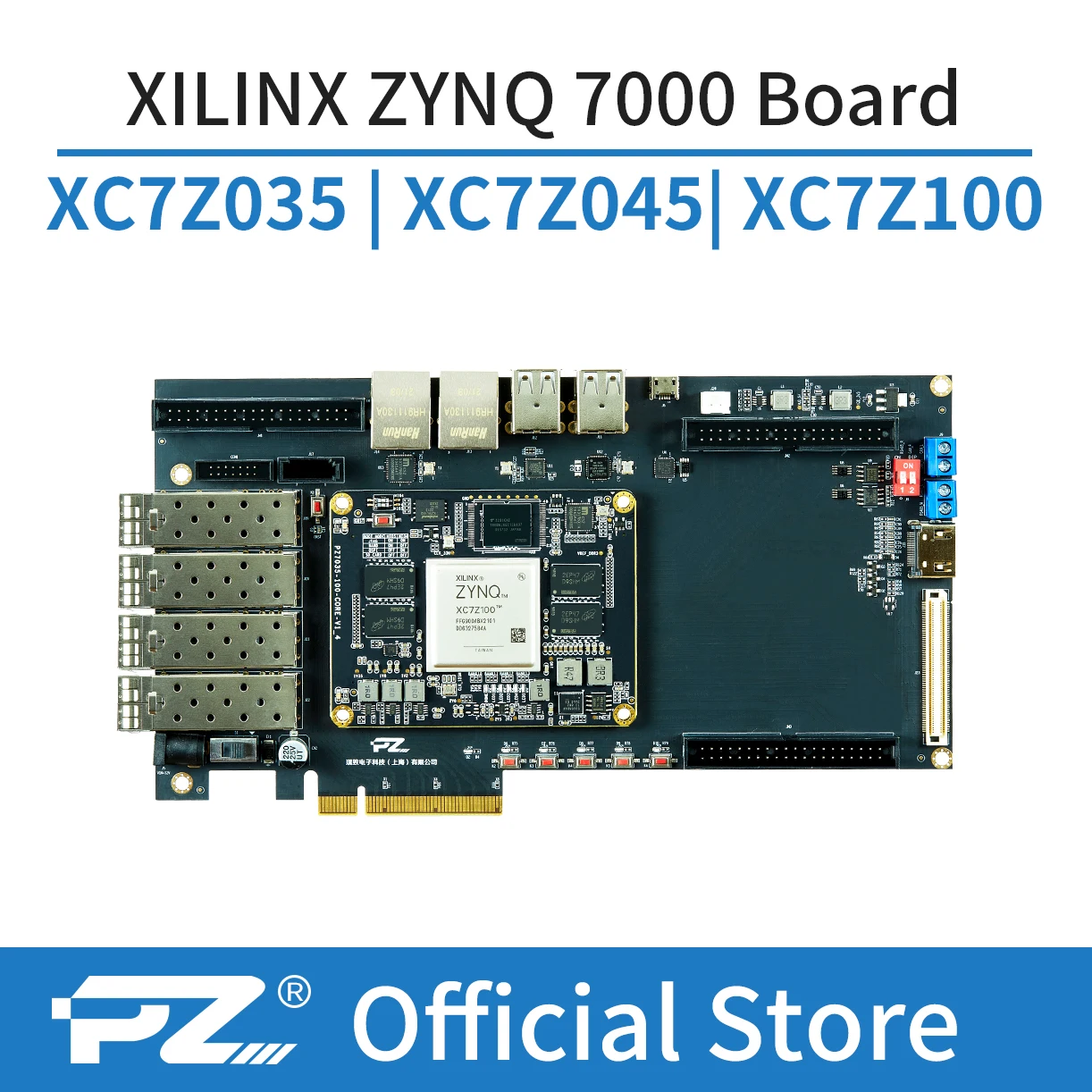 PUZHI  7035 7045 7100 Card:  Xilinx SoC ZYNQ 7000 7035 7045 7100 FPGA Development Board PCIe SFP USB ZC706