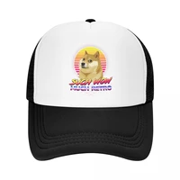 cool such wow much retro cheems doge trucker hat women men adjustable unisex shiba inu baseball cap outdoor snapback caps
