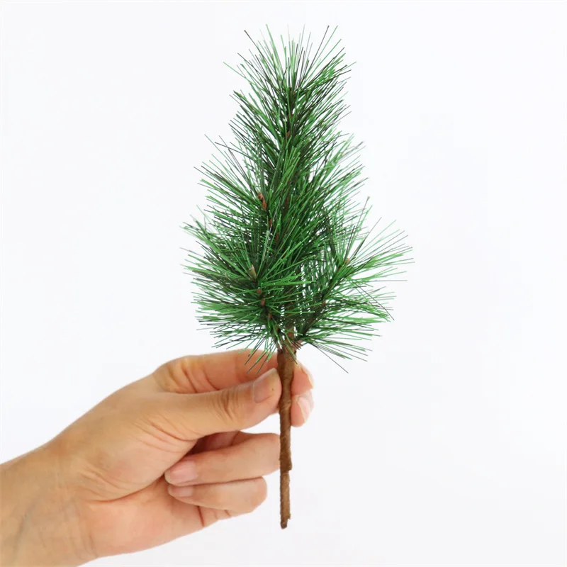 

PVC Green Mini Christmas Tree Pine Needle Branch 25cm Christmas Decoration