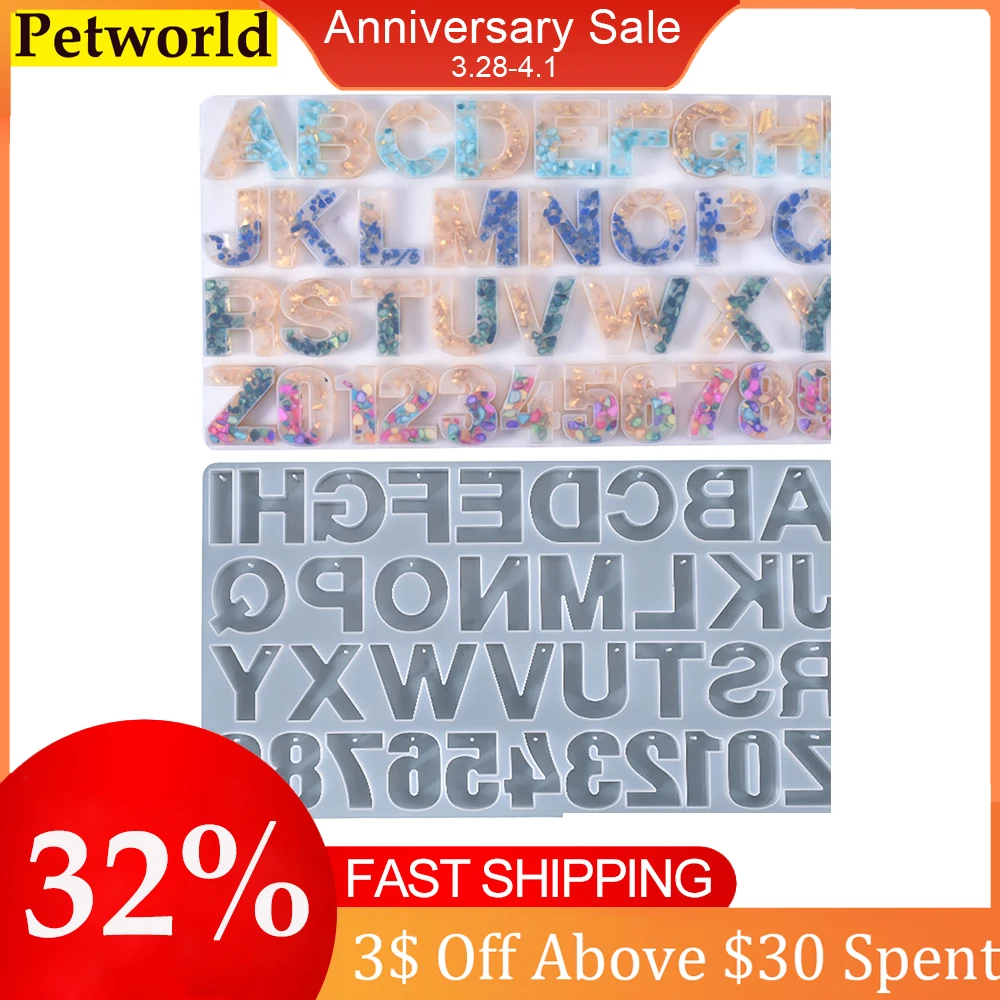 

Фалфавит и цифры, силиконовые формы для ключей, первоначальная форма, большая Прозрачная форма для смолы, товары для рукоделия из эпоксидно...