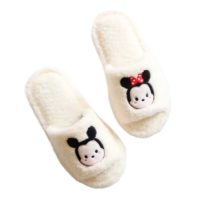 Милые теплые домашние женские туфли с Микки Маусом Диснея Нескользящие