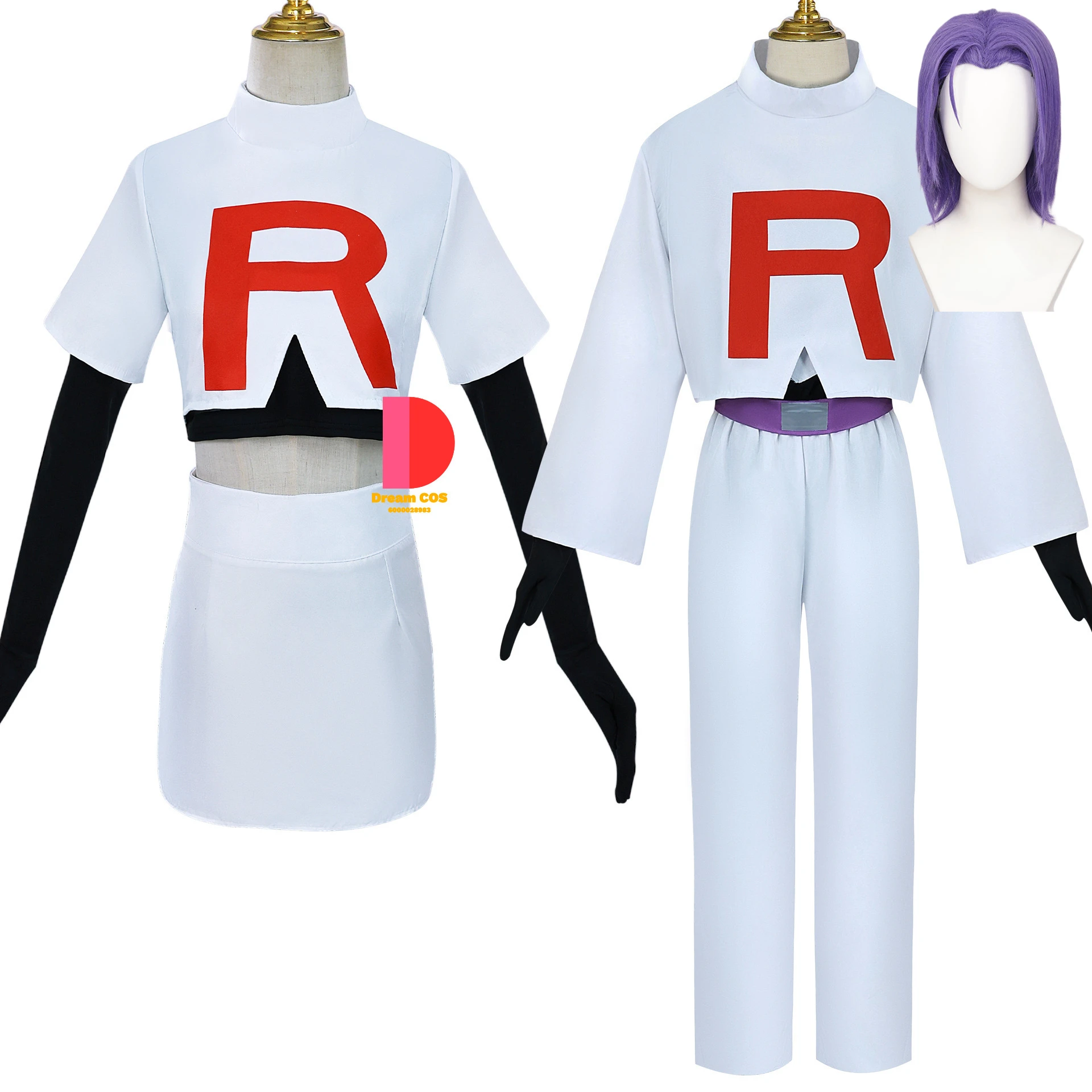 Горячие игрушки Team Rocket Jessie Musashi James Kojirou Косплей Костюм Игра Аниме Хэллоуин