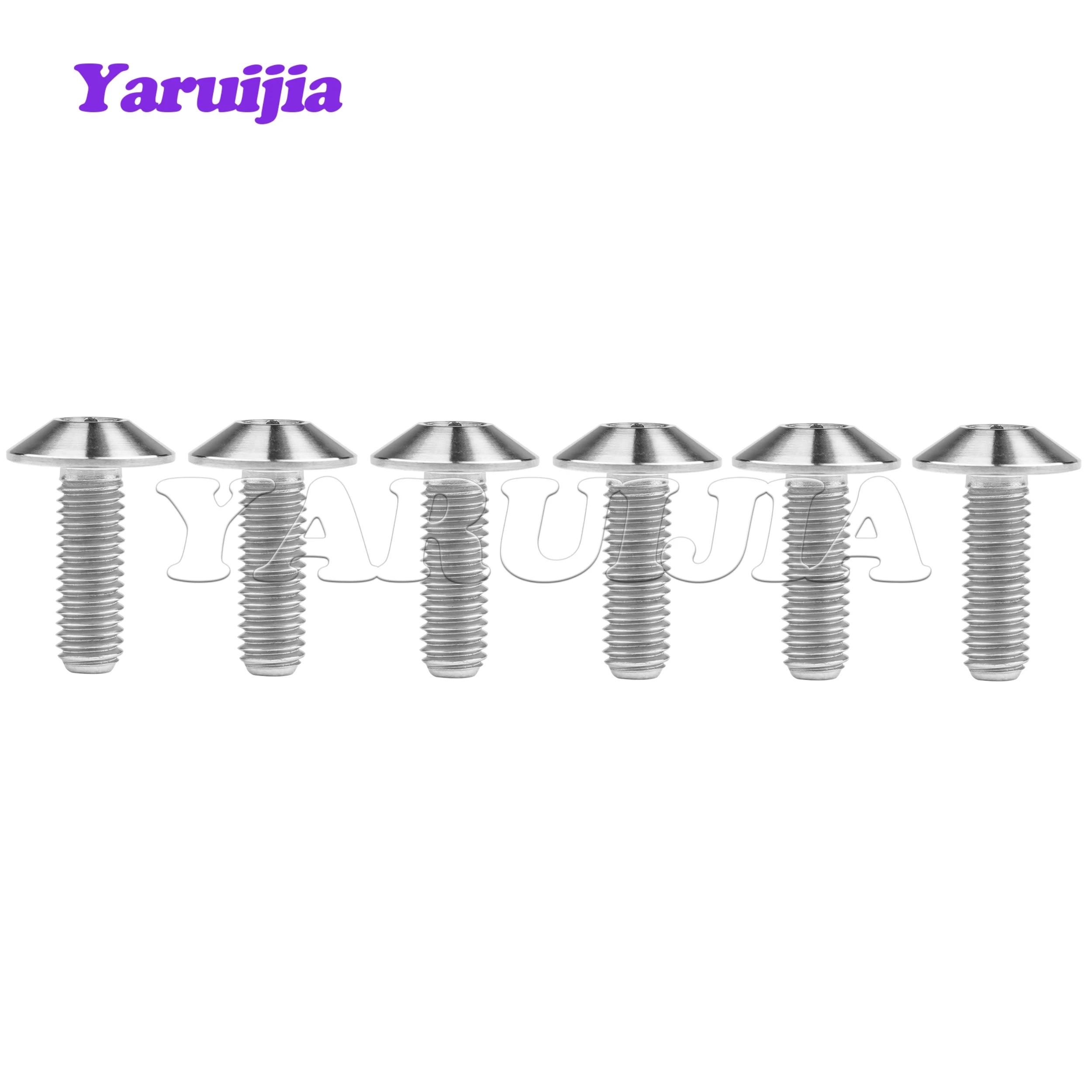 Титановые болты Yaruijia Ti M4/M5/M6 для велосипеда и мотоцикла 6 шт.