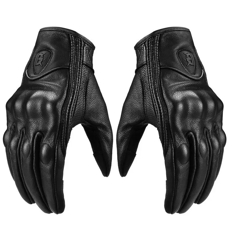 

Men's Leather Motorcycle Gloves Motorcycle Protective Gears Screen Touch Gloves Perfect Match Sheepskin Leather Gloves